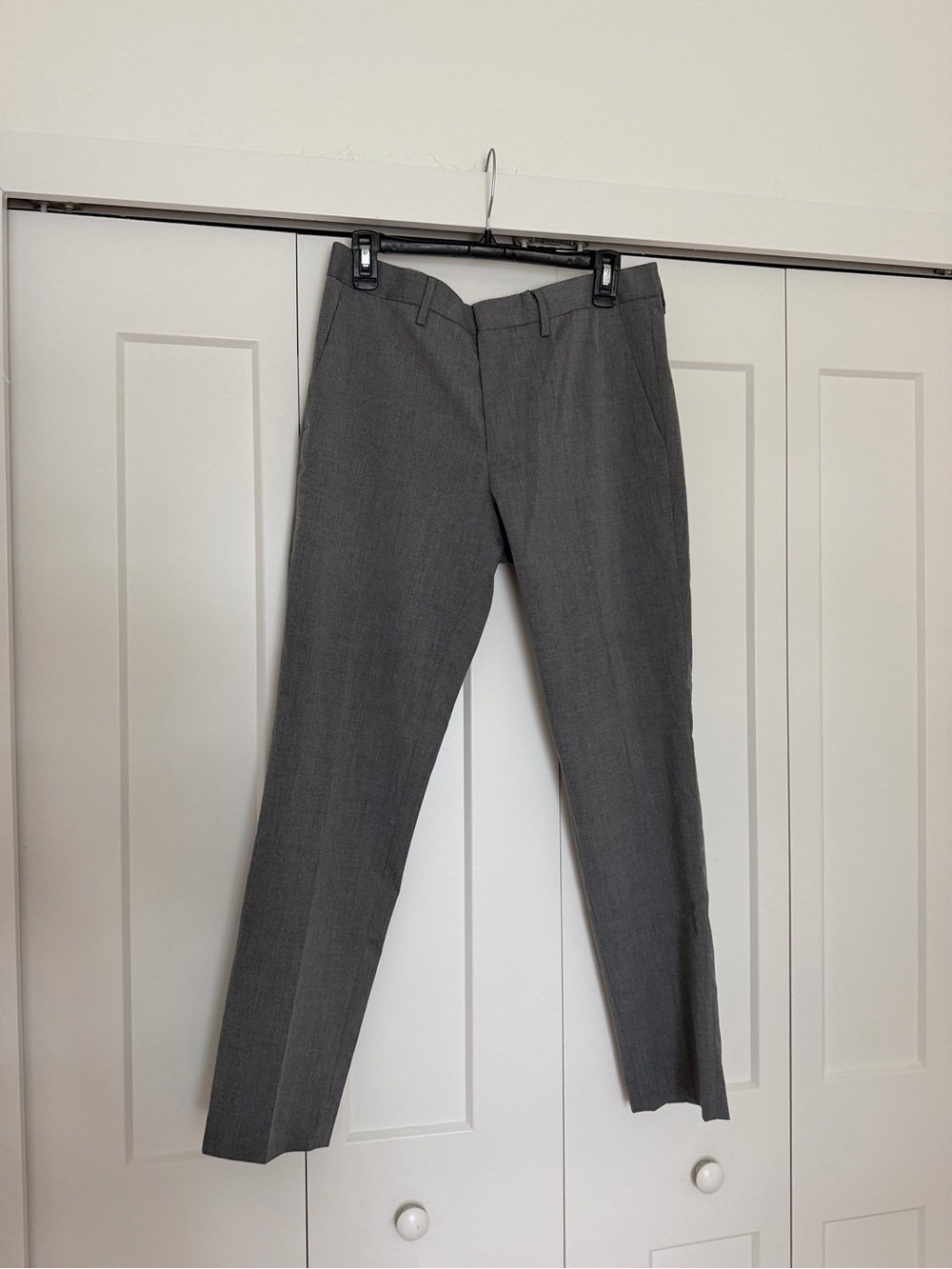 Express Extra Slim Performance Stretch Gray Dress Pants